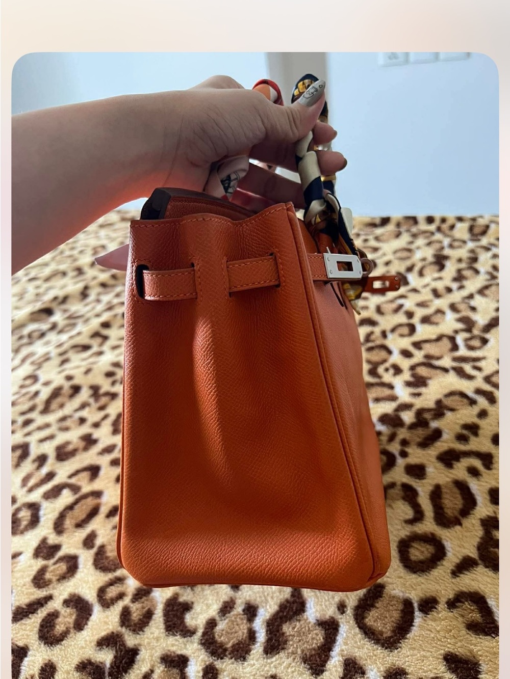 Hermes Orange Leather Satchel - Picture 2 of 15